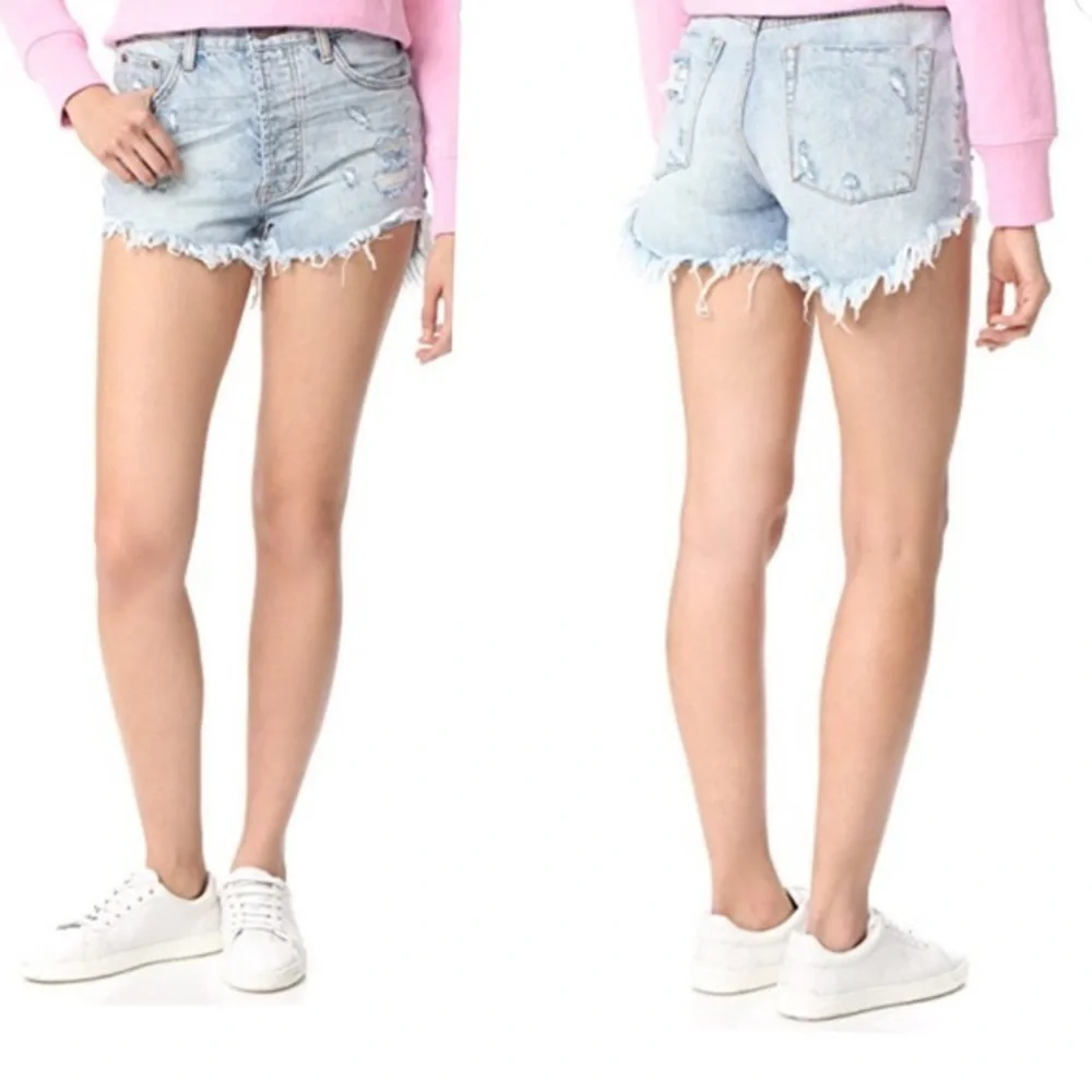 One Teaspoon Blue Hart Outlaw Shorts 25 Runs BIG